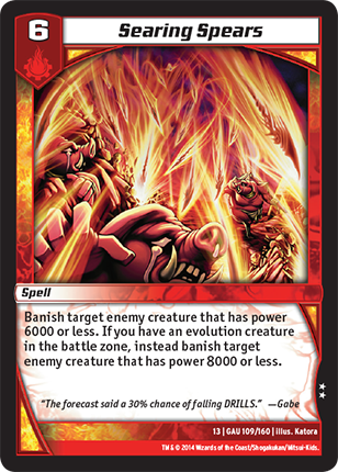 Kaijudo | Searing Spears - Level 6 (13GAU) | The Nerd Merchant