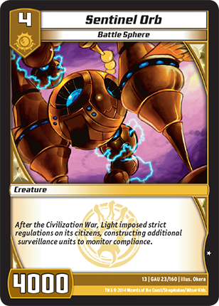 Kaijudo | Sentinel Orb - Level 4 (13GAU) | The Nerd Merchant