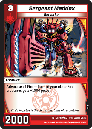 Kaijudo | Sergeant Maddox - Level 3 (13GAU) | The Nerd Merchant