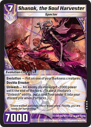 Kaijudo | Shanok, the Soul Harvester - Level 7 (13GAU) | The Nerd Merchant