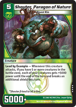 Kaijudo | Shouter, Paragon of Nature - Level 5 (13GAU) | The Nerd Merchant