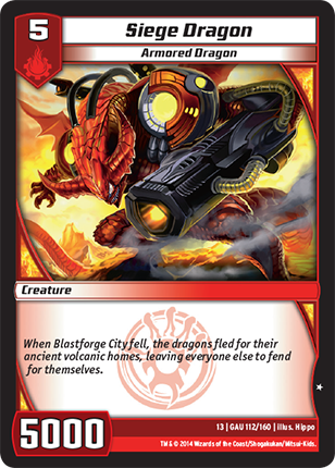 Kaijudo | Siege Dragon - Level 5 (13GAU) | The Nerd Merchant