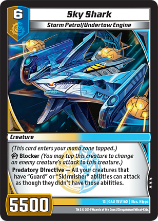 Kaijudo | Sky Shark - Level 6 (13GAU) | The Nerd Merchant