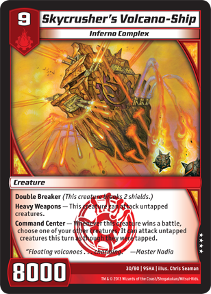 Kaijudo | Skycrusher's Volcano-Ship - Level 9 (09SHA) | The Nerd Merchant