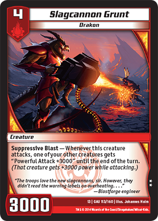 Kaijudo | Slagcannon Grunt - Level 4 (13GAU) | The Nerd Merchant