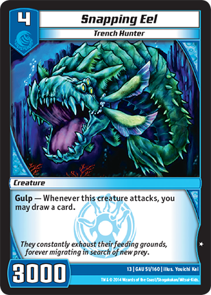 Kaijudo | Snapping Eel - Level 4 (13GAU) | The Nerd Merchant