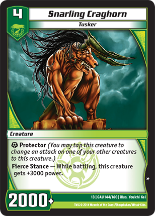 Kaijudo | Snarling Craghorn - Level 4 (13GAU) | The Nerd Merchant
