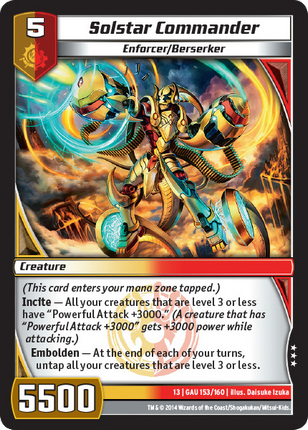 Kaijudo | Solstar Commander - Level 5 (13GAU) | The Nerd Merchant