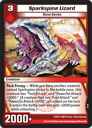Kaijudo | Sparkspine Lizard - Level 3 (12MYS) | The Nerd Merchant