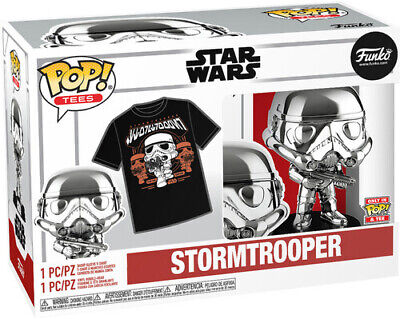 Funko Pop | Stormtrooper (Silver Metallic) Pop and T-Shirt Bundle (Size XL) - Star Wars - [NIP] | The Nerd Merchant