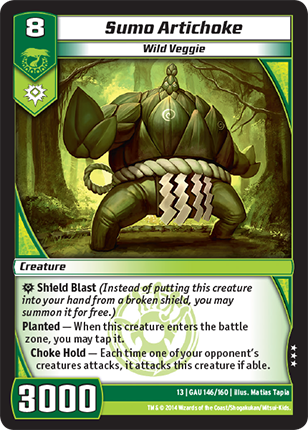 Kaijudo | Sumo Artichoke - Level 8 (13GAU) | The Nerd Merchant