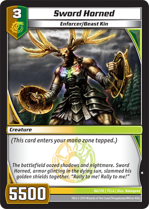 Kaijudo | Sword Horned - Level 3 (07CLA) | The Nerd Merchant