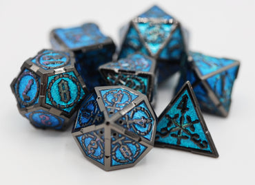 Foam Brain Games | Crossed Swords: Sword of the Deep - Metal RPG Dice Set | The Nerd Merchant