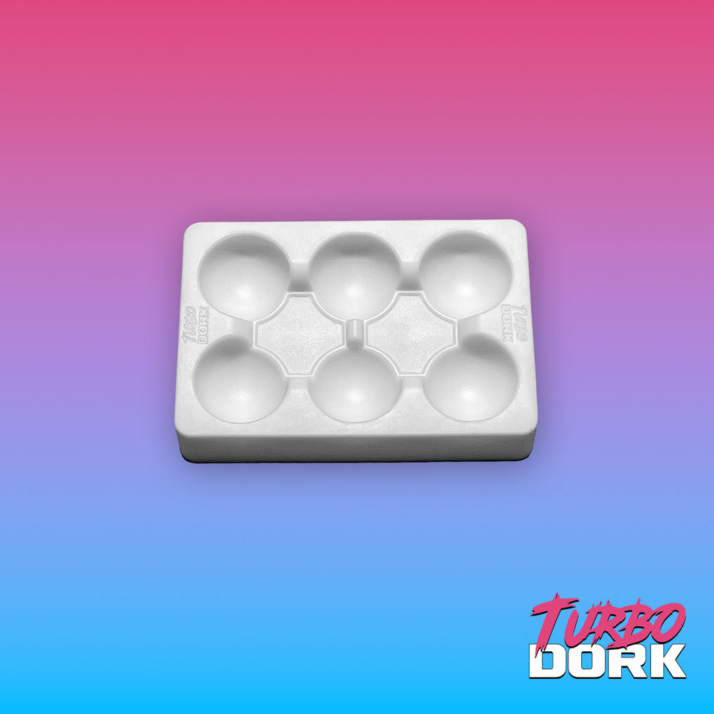 Turbo Dork Small White Non-Stick Silicone Dry Palette