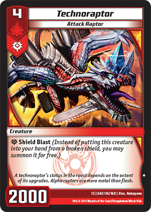 Kaijudo | Technoraptor - Level 4 (13GAU) | The Nerd Merchant