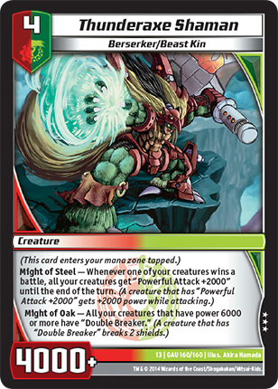 Kaijudo | Thunderaxe Shaman - Level 4 (13GAU) | The Nerd Merchant