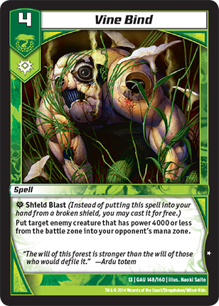 Kaijudo | Vine Bind - Level 4 (13GAU) | The Nerd Merchant