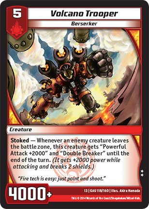 Kaijudo | Volcano Trooper - Level 5 (13GAU) | The Nerd Merchant