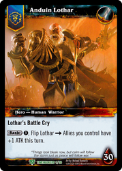 World of Warcraft TCG | Anduin Lothar (Alt Art) - Timewalker Heroes 1/30 | The Nerd Merchant