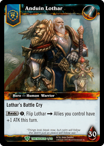 World of Warcraft TCG | Anduin Lothar - Timewalker Heroes 1/30 | The Nerd Merchant