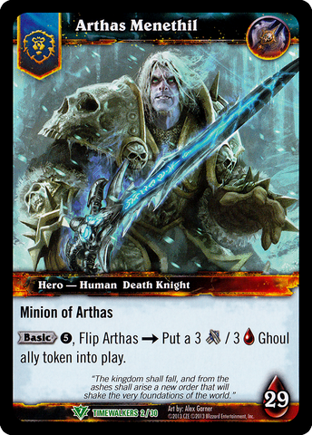 World of Warcraft TCG | Arthas Menethil (Alt Art) - Timewalker Heroes 2/30 | The Nerd Merchant