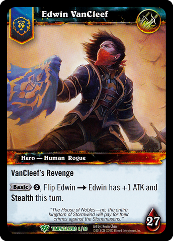 World of Warcraft TCG | Edwin VanCleef (Alt Art) - Timewalker Heroes 4/30 | The Nerd Merchant