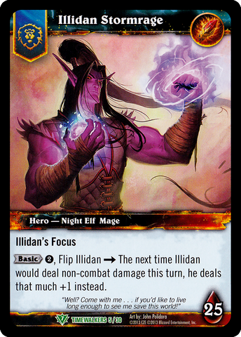 World of Warcraft TCG | Illidan Stormrage (Alt Art) - Timewalker Heroes 5/30 | The Nerd Merchant
