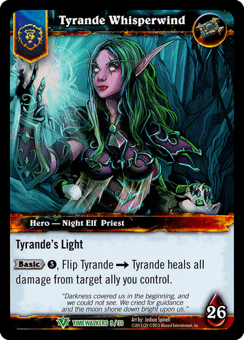 World of Warcraft TCG | Tyrande Whisperwind (Alt Art) - Timewalker Heroes 9/30 | The Nerd Merchant