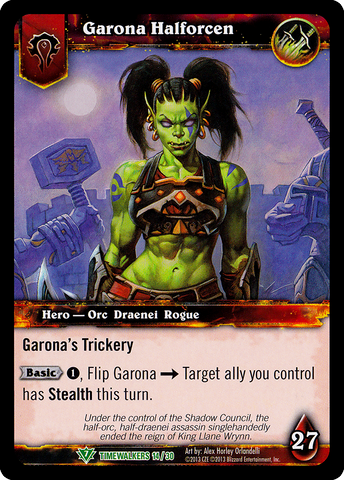 World of Warcraft TCG | Garona Halforcen (Alt Art) - Timewalker Heroes 14/30 | The Nerd Merchant