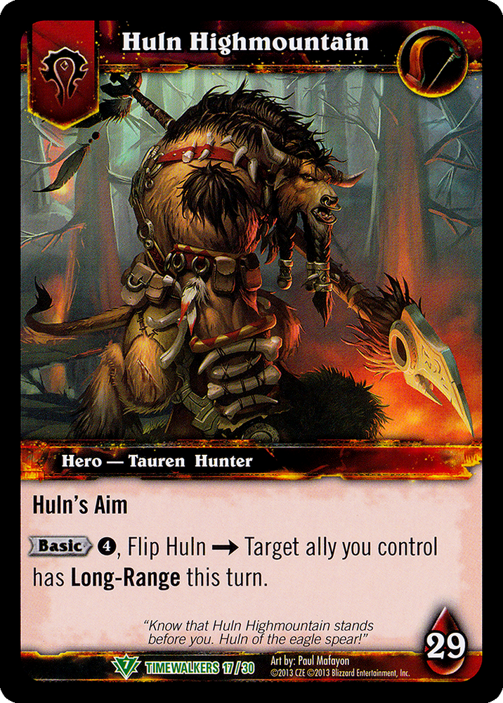 World of Warcraft TCG | Huln Highmountain (Alt Art) - Timewalker Heroes 17/30 | The Nerd Merchant