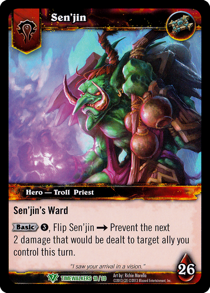 World of Warcraft TCG | Sinjin (Alt Art) - Timewalker Heroes 18/30 | The Nerd Merchant