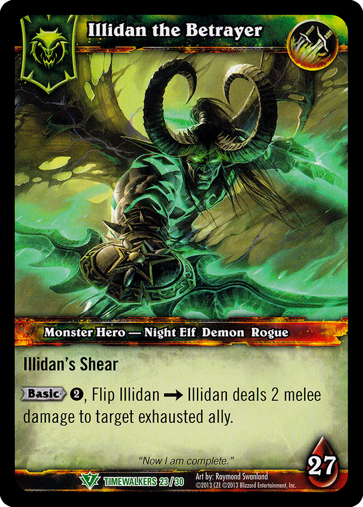 World of Warcraft TCG | Illidan the Betrayer (Alt Art) - Timewalker Heroes 23/30 | The Nerd Merchant