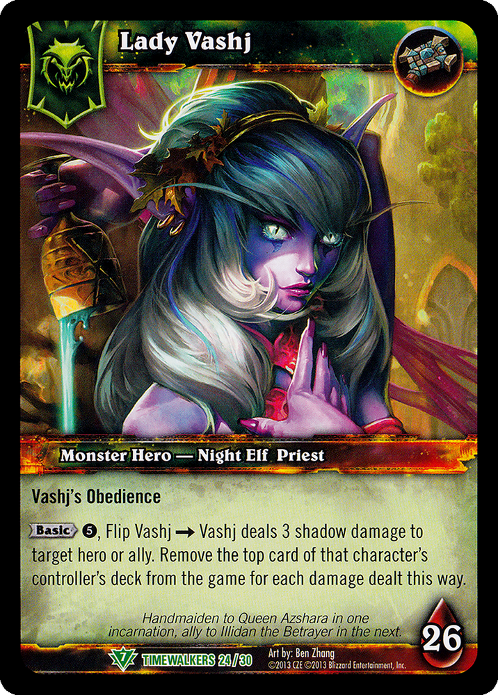 World of Warcraft TCG | Lady Vashj (Alt Art) - Timewalker Heroes 24/30 | The Nerd Merchant
