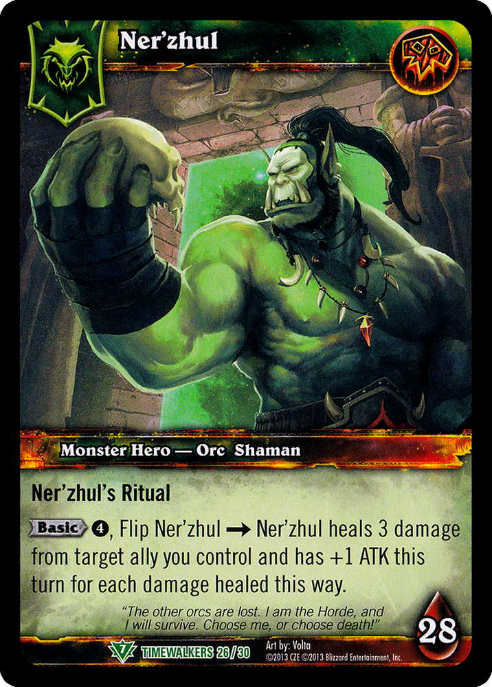 World of Warcraft TCG | Ner'zhul (Alt Art) - Timewalker Heroes 26/30 | The Nerd Merchant