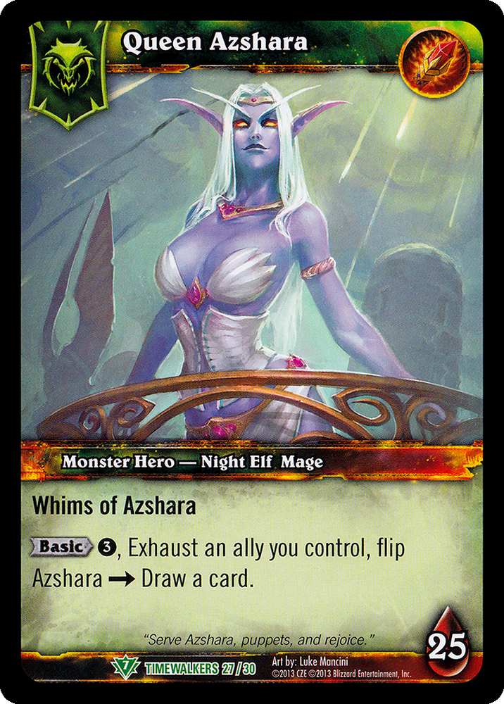 World of Warcraft TCG | Queen Azshara (Alt Art) - Timewalker Heroes 27/30 | The Nerd Merchant