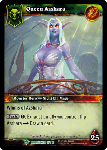World of Warcraft TCG | Queen Azshara (Alt Art) - Timewalker Heroes 27/30 | The Nerd Merchant