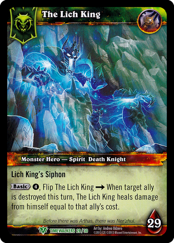 World of Warcraft TCG | The Lich King (Alt Art) - Timewalker Heroes 28/30 | The Nerd Merchant