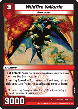 Kaijudo | Wildfire Valkyrie - Level 3 (15VTX) | The Nerd Merchant