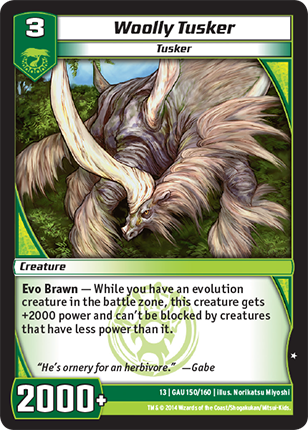 Kaijudo | Woolly Tusker - Level 3 (13GAU) | The Nerd Merchant