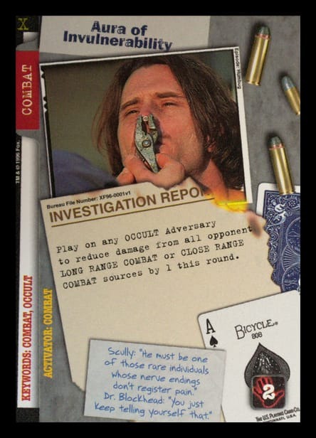 X-Files CCG | Aura Of Invulnerability XF96-0001v1  | The Nerd Merchant