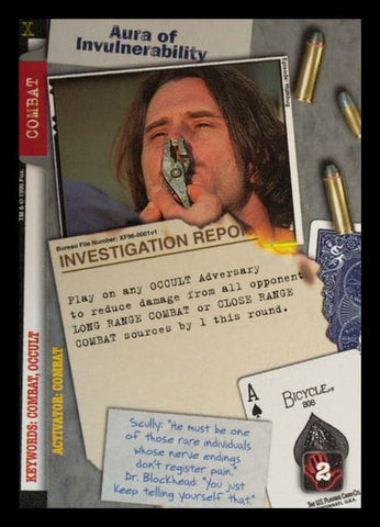X-Files CCG | Aura Of Invulnerability XF96-0001v1  | The Nerd Merchant