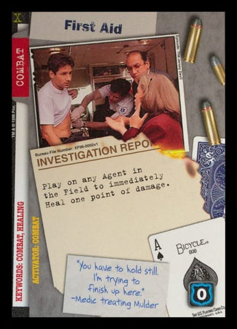 X-Files CCG | First Aid XF96-0002v1  | The Nerd Merchant