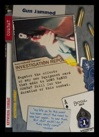 X-Files CCG | Gun Jammed XF96-0009v1  | The Nerd Merchant