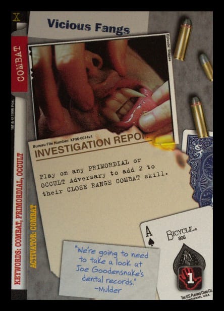 X-Files CCG | Vicious Fangs XF96-0014v1  | The Nerd Merchant