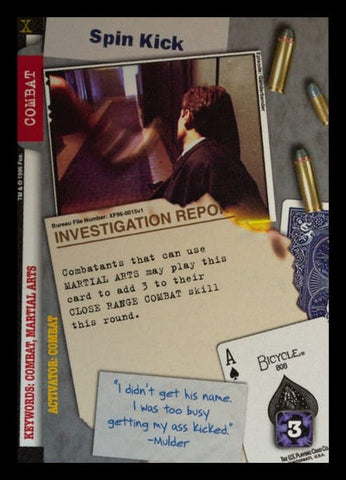 X-Files CCG | Spin Kick XF96-0015v1  | The Nerd Merchant