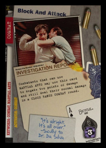 X-Files CCG | Block And Attack XF96-0018v1  | The Nerd Merchant