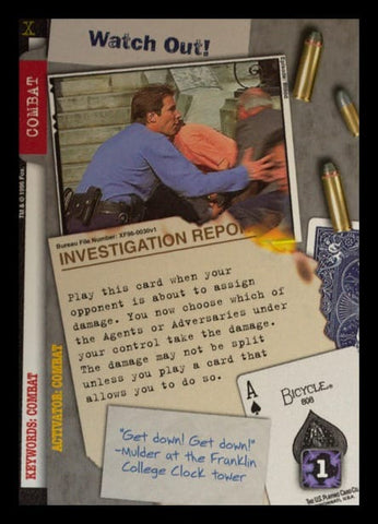 X-Files CCG | Watch Out! XF96-0030v1  | The Nerd Merchant