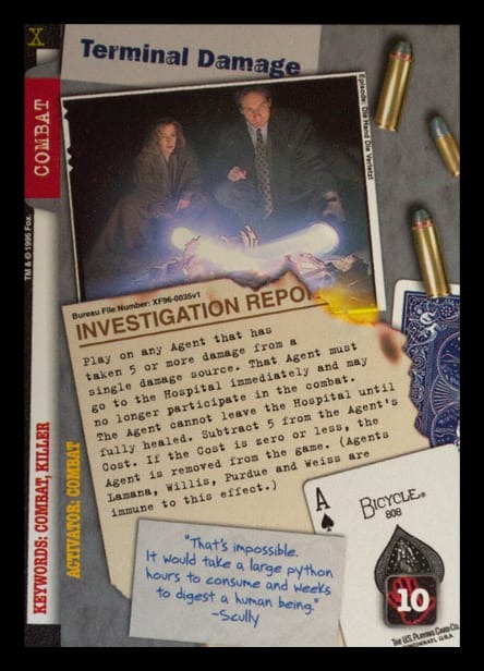 X-Files CCG | Terminal Damage XF96-0035v1  | The Nerd Merchant