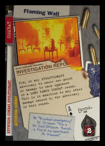 X-Files CCG | Flaming Wall XF96-0036v1  | The Nerd Merchant