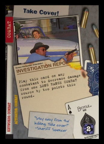 X-Files CCG | Take Cover! XF96-0040v1  | The Nerd Merchant